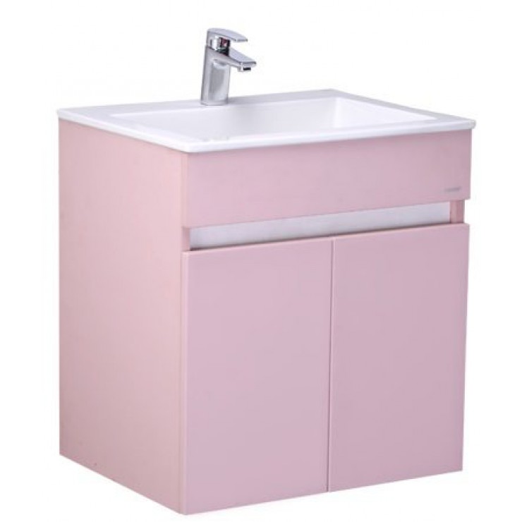 Bộ tủ lavabo treo tường màu hồng Caesar LF5017/EH05017APV