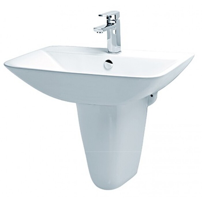 Chậu lavabo treo tường kèm chân ngắn Caesar L2365_P2443