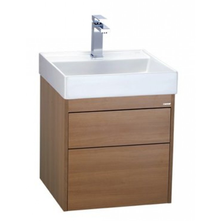 Bộ tủ lavabo treo tường vân gỗ Caesar LF5380_EH05380DWV