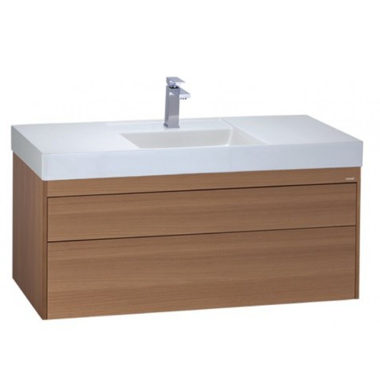 Bộ tủ lavabo treo tường vân gỗ Caesar LF5388_EH05388DWV