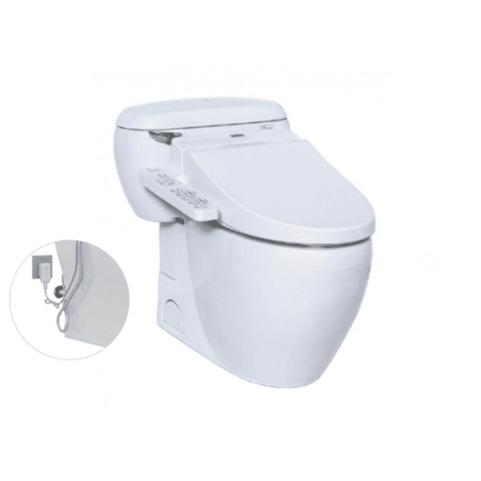 Bồn cầu 1 khối điện tử TOTO MS366W7 nắp rửa washlet TCF6631A