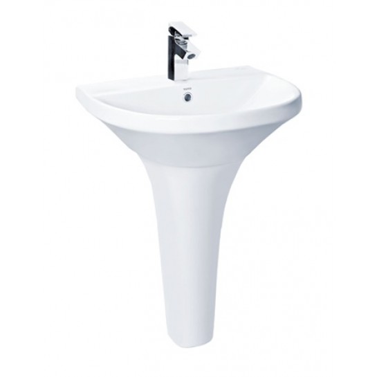 Chậu lavabo treo tường kèm chân dài TOTO LPT947CS