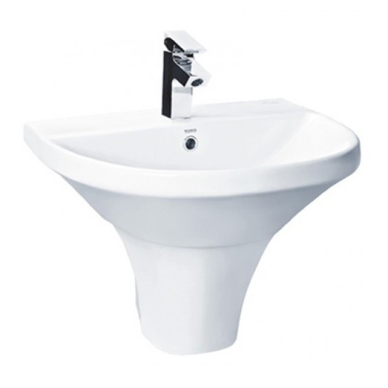 Chậu lavabo treo tường kèm chân ngắn TOTO LHT947CS