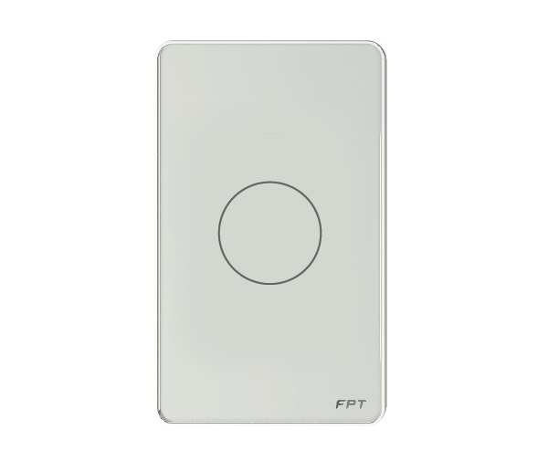 Công tắc cảm ứng Athena 1 nút bấm mặt chữ nhật màu trắng FPT SmartHome SNBR021