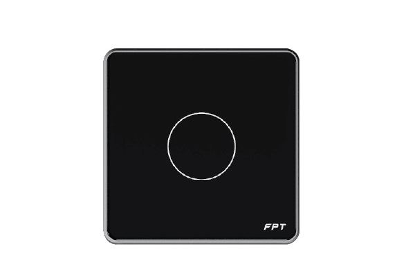 Công tắc cảm ứng Athena 1 nút bấm mặt vuông màu đen FPT SmartHome SNBR0133