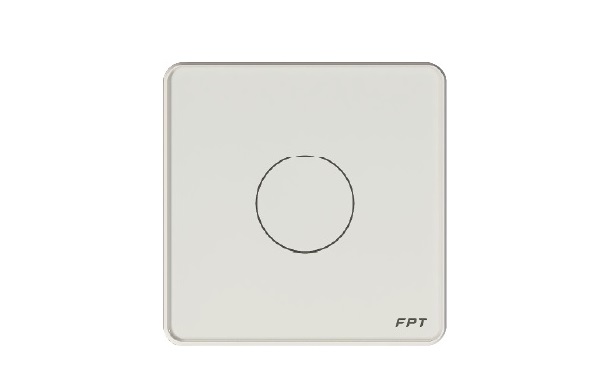 Công tắc cảm ứng Athena 1 nút bấm mặt vuông màu trắng FPT SmartHome SNBR0125