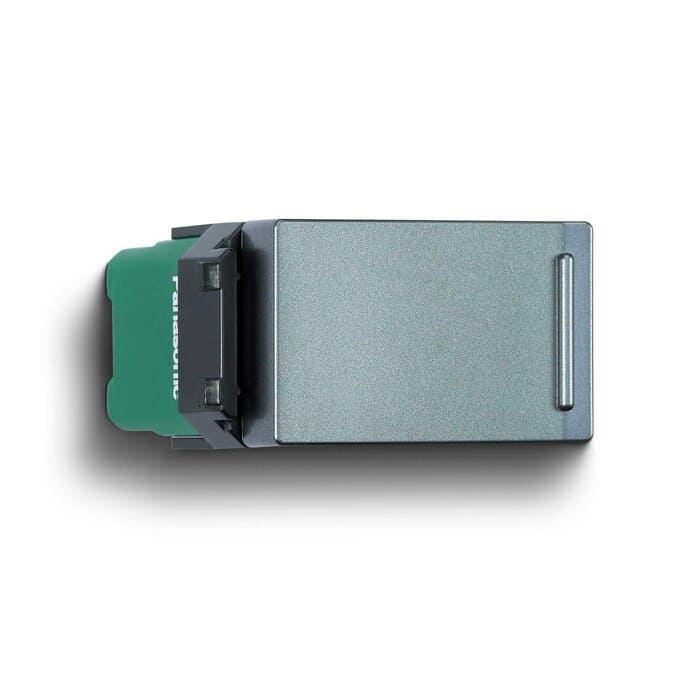 Công tắc đơn 1 chiều Halumie loại nhỏ có chỉ dấu On/Off màu xám ánh kim Panasonic WEVH5531MYHK