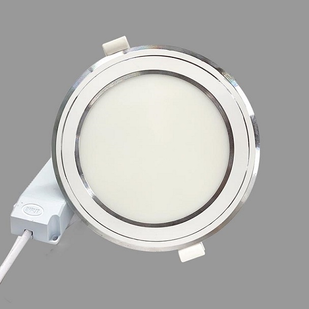 Đèn LED downlight âm trần 9W ánh sáng trắng 6500K 3S Series viền bạc kích thước lỗ cắt 90mm Nanoco NDL096S90