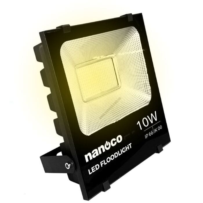 Đèn pha LED 10W High Series IP66 ánh sáng vàng 3000K Nanoco NLFH0103