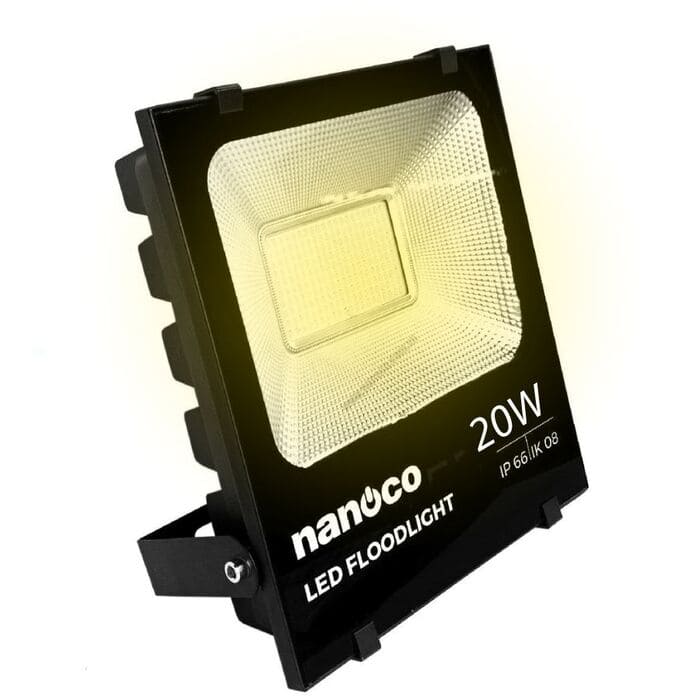 Đèn pha LED 20W High Series IP66 ánh sáng vàng 3000K Nanoco NLFH0203