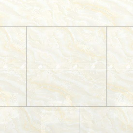 Gạch Porcelain vân đá 60x60 màu kem men bóng Đồng Tâm 6060HAIVAN005-FP