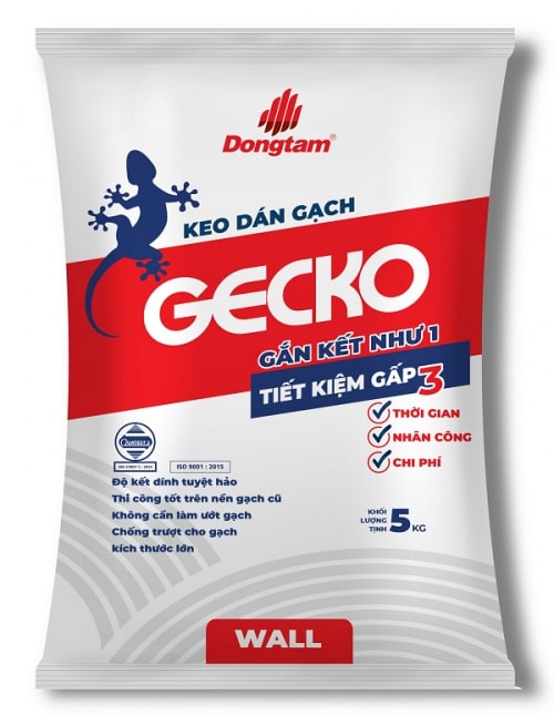 Keo dán gạch Gecko chuyên dùng cho ốp tường loại 5kg Đồng Tâm GECKOWALL5
