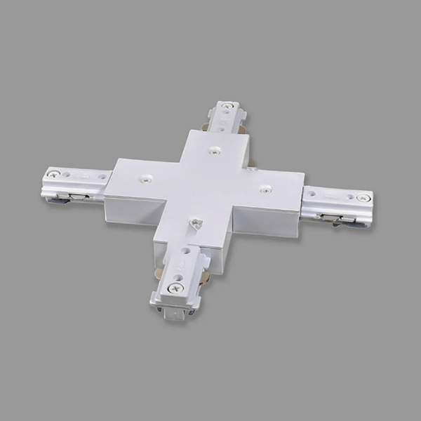 Khớp nối chữ thập cho thanh ray loại H màu trắng Nanoco NTR-4CW