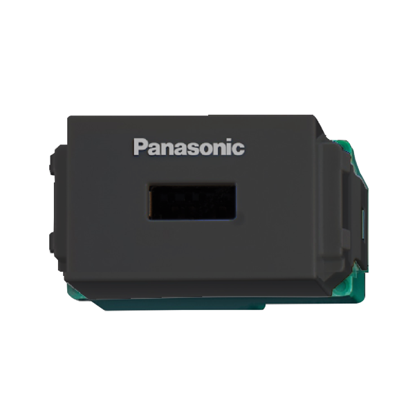 Ổ cắm USB 1 cổng Wide Series màu xám đen Panasonic WEF108107H-VN