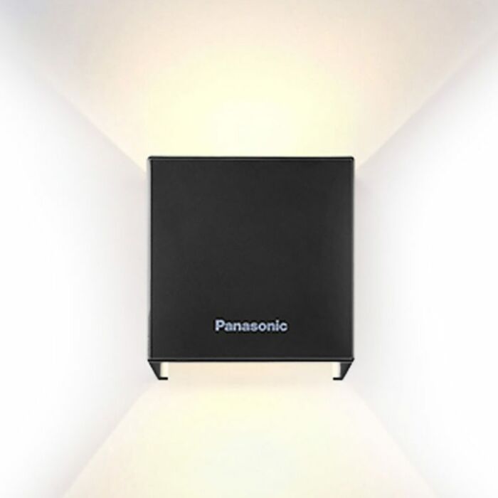 Đường LED gắn tường 6W, ánh sáng vàng, vỏ đen Panasonic HHBQ1005B88