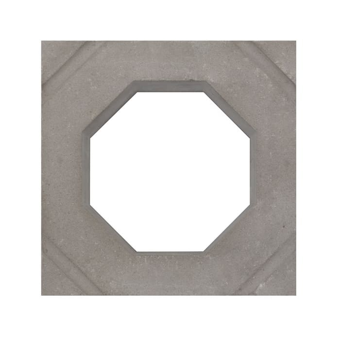 Gạch bông gió xi măng xám 19x19x6.5cm Viettiles VCB-025 Octagon