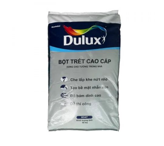 Bột trét tường cao cấp trong nhà Dulux DULUX-B347-40KG