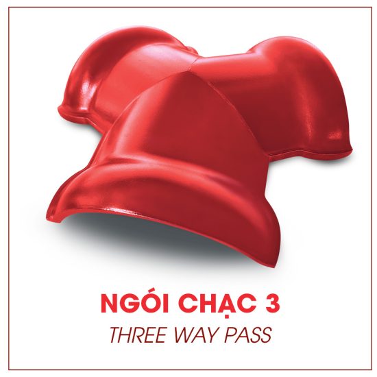 Ngói chạc ba tráng men cao cấp màu đỏ thanh long Đồng Tâm TITAN009-CHACBA