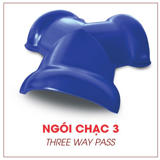 Ngói chạc ba tráng men cao cấp màu xanh coban Đồng Tâm TITAN006-CHACBA