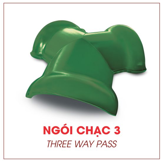 Ngói chạc ba tráng men cao cấp màu xanh lá Đồng Tâm TITAN007-CHACBA