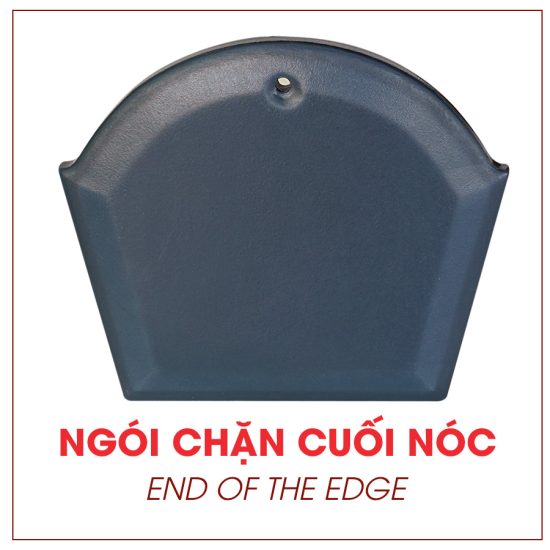 Ngói chặn cuối nóc tráng men cao cấp màu xanh nhớt Đồng Tâm TITAN008-NCCUOINOC