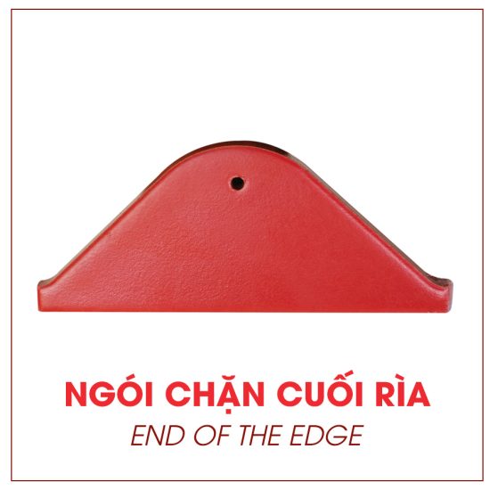 Ngói chặn cuối rìa tráng men cao cấp màu đỏ Đồng Tâm TITAN005-NCCUOIRIA