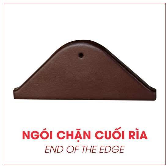 Ngói chặn cuối rìa tráng men cao cấp màu nâu đậm Đồng Tâm TITAN003-NCCUOIRIA