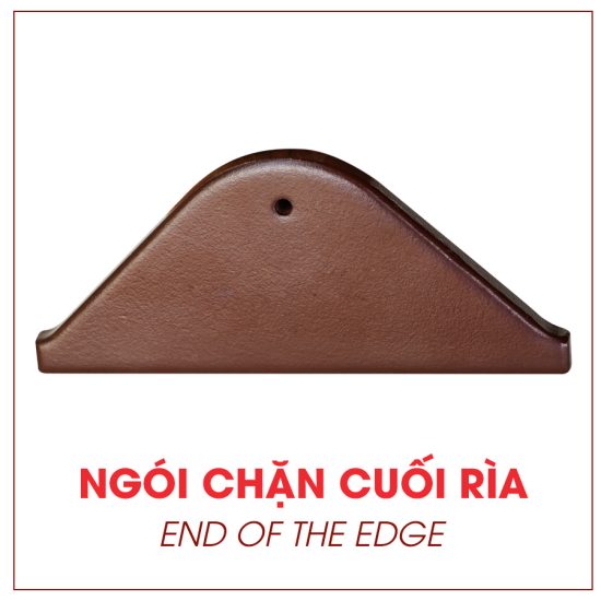 Ngói chặn cuối rìa tráng men cao cấp màu nâu Đồng Tâm TITAN004-NCCUOIRIA