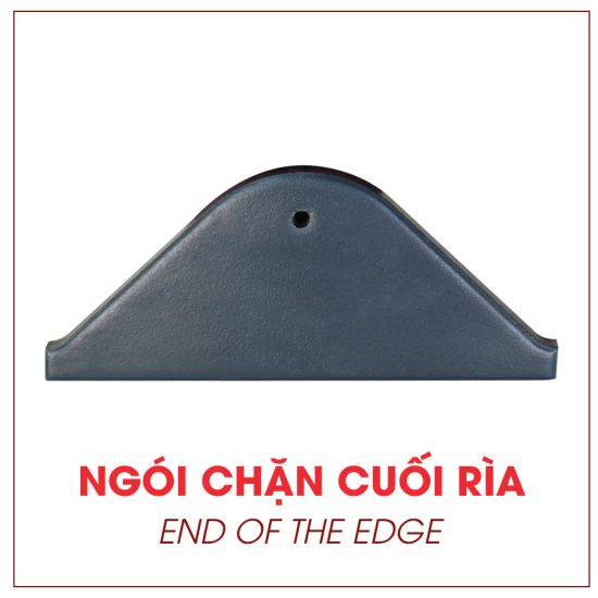 Ngói chặn cuối rìa tráng men cao cấp màu xanh nhớt Đồng Tâm TITAN008-NCCUOIRIA