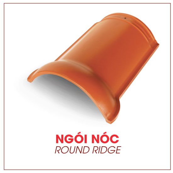 Ngói nóc tráng men cao cấp màu cam đất nung Đồng Tâm TITAN001-NGOINOC