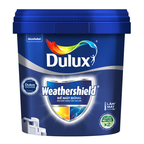 Sơn nước ngoại thất cao cấp Dulux Weathershield Bề mặt bóng DULUX-BJ9-5L