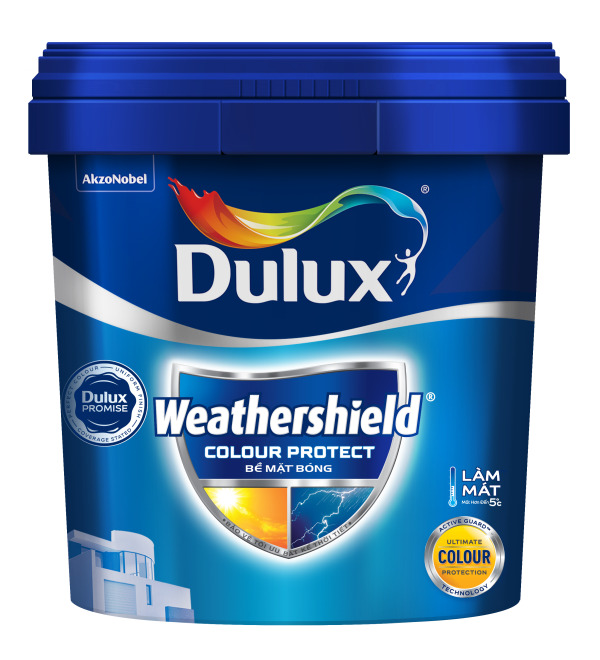 Sơn nước ngoại thất cao cấp Dulux Weathershield Colour Protect Bề mặt bóng DULUX-E023-5L