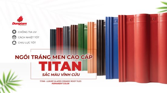 Ngói tráng men cao cấp màu xanh lá Đồng Tâm TITAN007