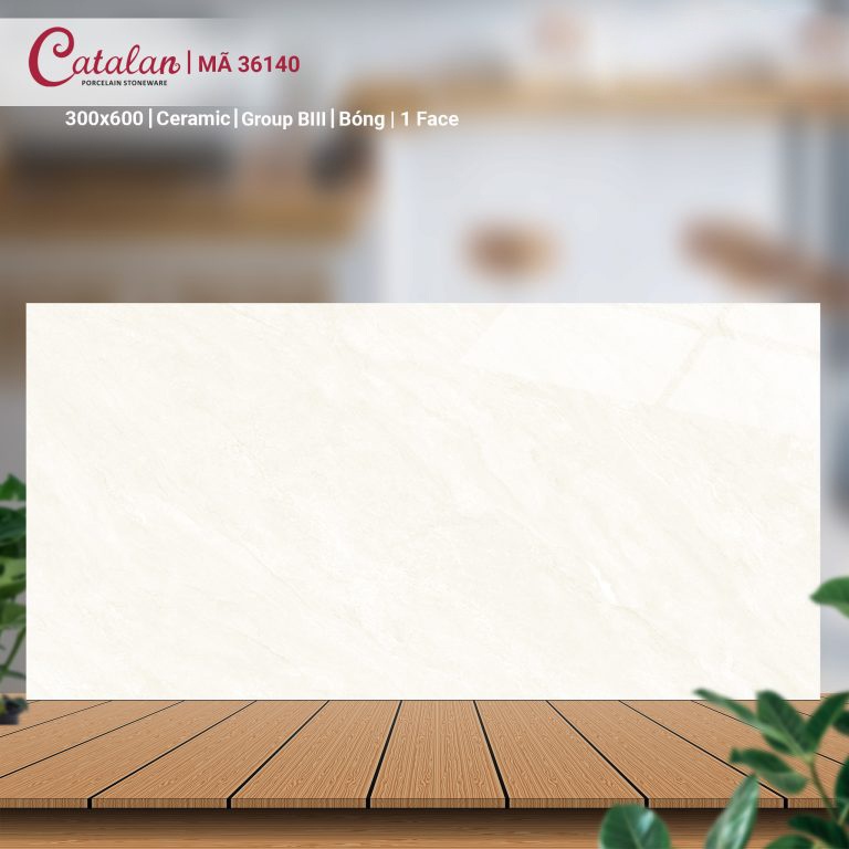 Gạch Ceramic 30x60 màu kem vân đá Catalan CTLC.3060.36140