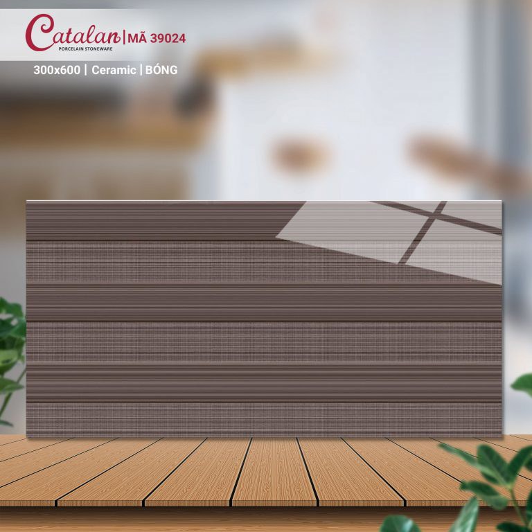 Gạch Ceramic 30x60 màu nâu men bóng Catalan CTLC.3060.39024