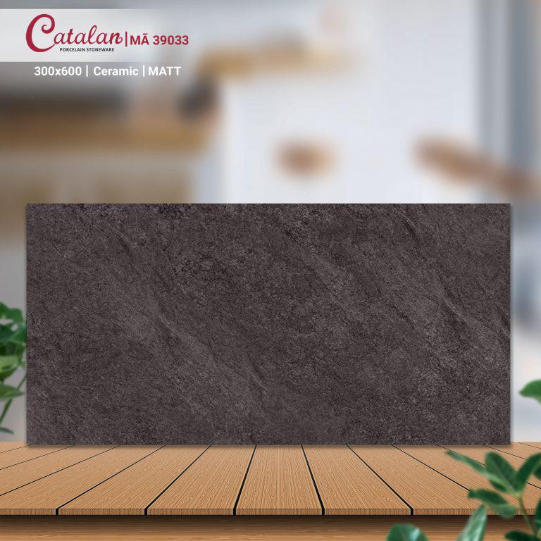 Gạch Ceramic 30x60 màu nâu vân đá men matt Catalan CTLC.3060.05.05.39033