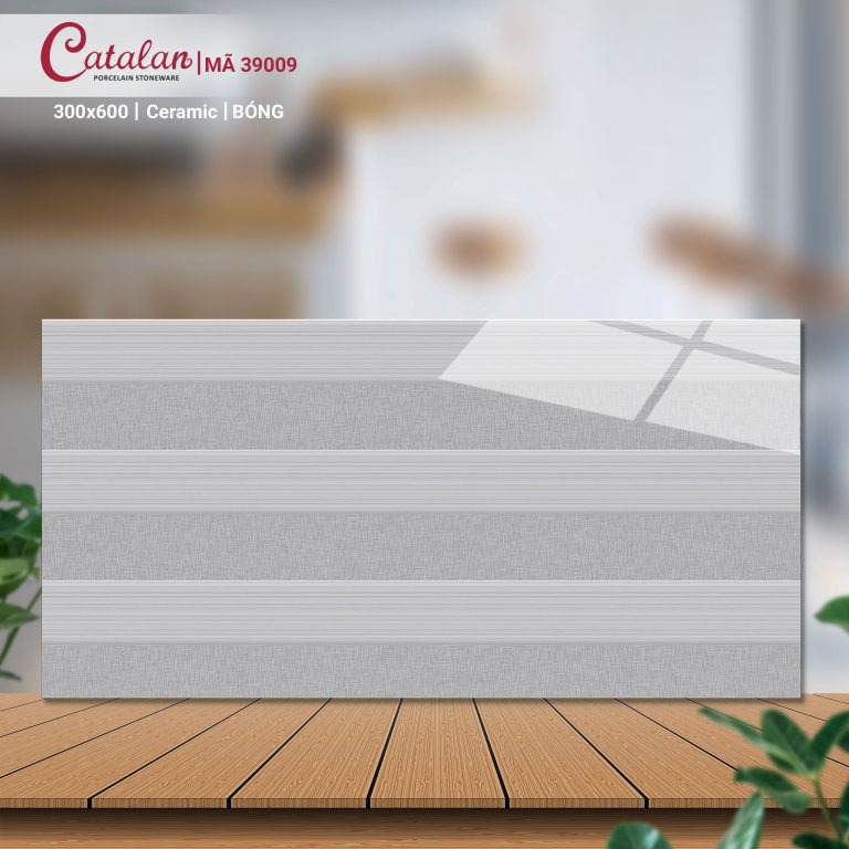 Gạch Ceramic 30x60 màu xám men bóng Catalan CTLC.3060.05.04.39009