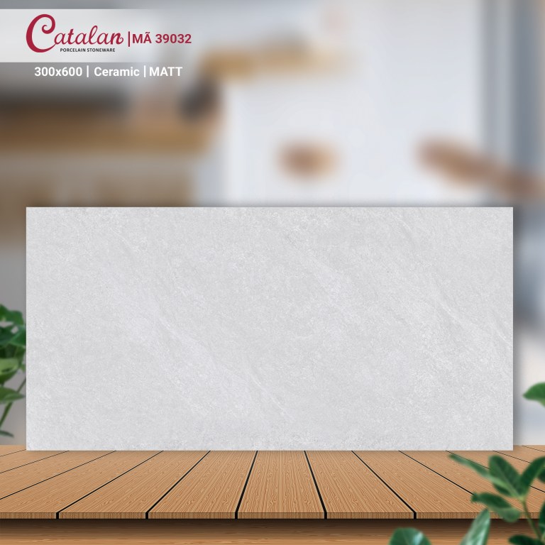 Gạch Ceramic 30x60 màu xám vân đá men matt Catalan CTLC.3060.05.05.39032