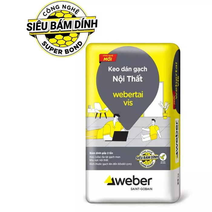 Keo dán gạch nội thất Webertai Vis WBT-Vis