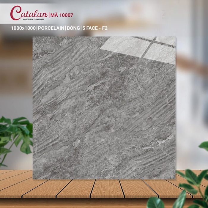 Gạch Porcelain 100x100 vân đá men bóng Catalan CTLP.100100.10007