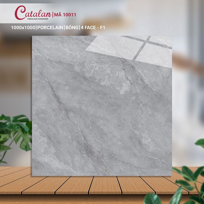 Gạch Porcelain 100x100 vân đá men bóng Catalan CTLP.100100.10011