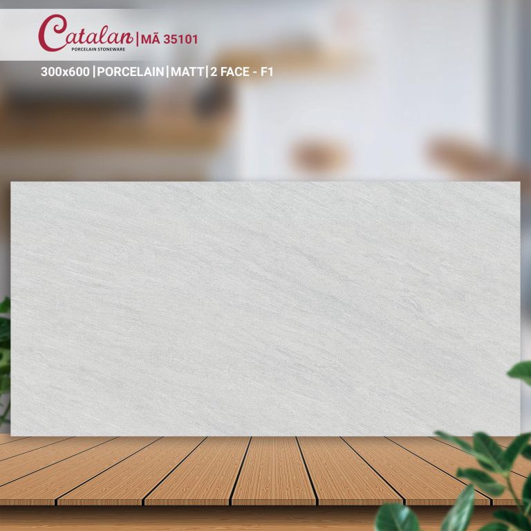 Gạch Porcelain 30x60 màu xám men matt Catalan CTLP.3060.35101