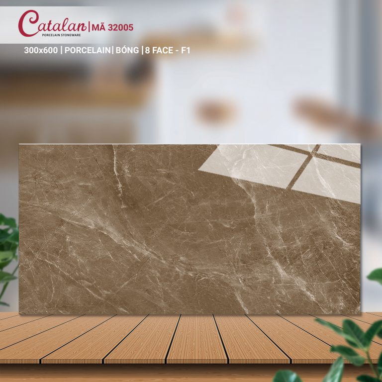 Gạch Porcelain 30x60 vân đá men bóng Catalan CTLP.3060.32005