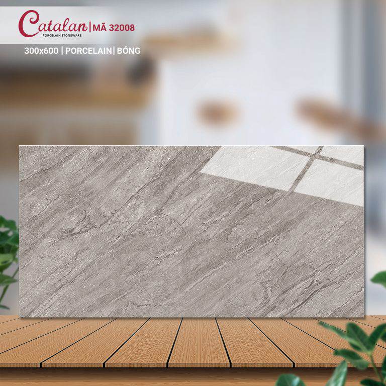 Gạch Porcelain 30x60 vân đá men bóng Catalan CTLP.3060.32008