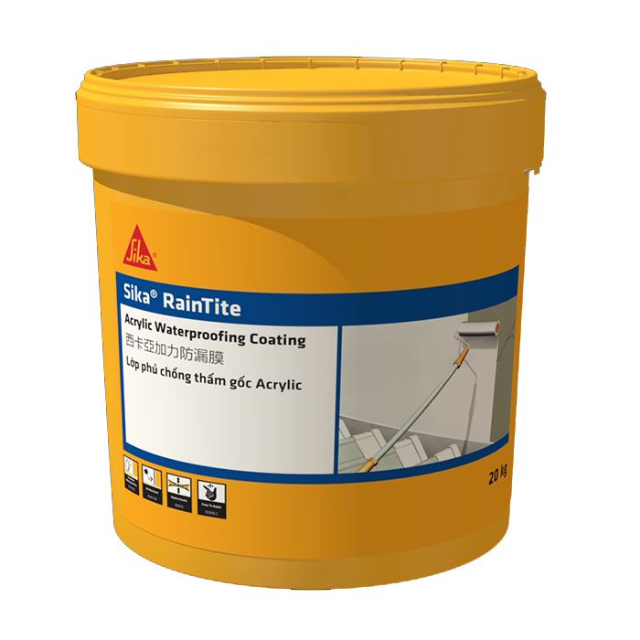 Chất phủ chống thấm 1 thành phần gốc acrylic Sika® RainTite