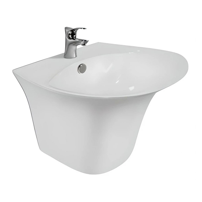 Chậu lavabo treo tường liền khối Viglacera V63