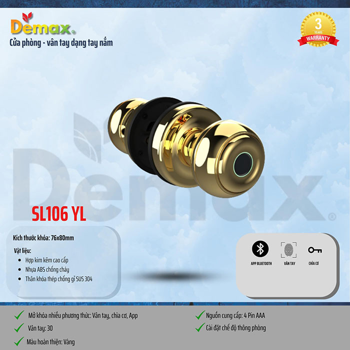 Khoá vân tay Demax SL106 YL